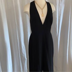 Halston V-neck Jumpsuit